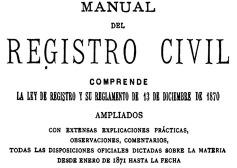 El Registro Civil de España (1871